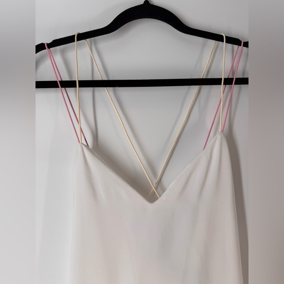 SUPERDOWN Breanna V-Neck Strappy Shift Mini Dress White Size Small - Picture 5 of 12